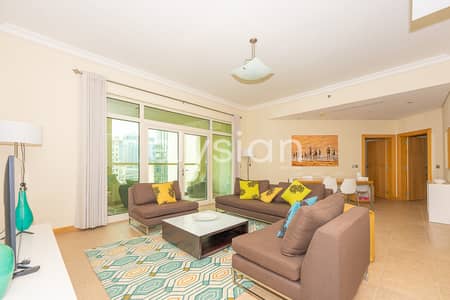 4 Bedroom Apartment for Rent in Palm Jumeirah, Dubai - Type E | Beach Access | Furnished Unit