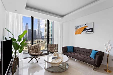 2 Bedroom Flat for Rent in Business Bay, Dubai - High Floor | Burj Khalifa View | Vacant