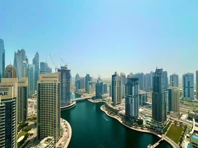 3 Bedroom Apartment for Rent in Dubai Marina, Dubai - Panoramic Marina View | High Floor | Chiller Free