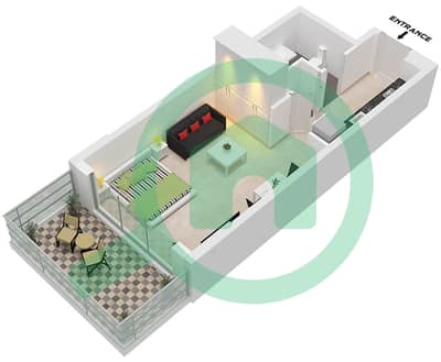 VERDAN1A 1 - Studio Apartment Type/unit A / UNIT 02 FLOOR 1-13 Floor plan