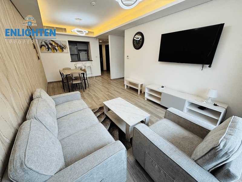 Furnished 1BHK+Store | DEWA & Chiller Free