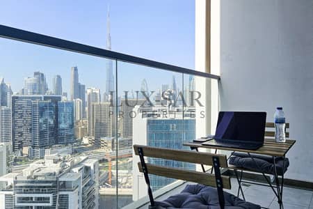 2 Bedroom Apartment for Rent in Business Bay, Dubai - Luxury 2BR | Burj & Canal View | Bayz Tower