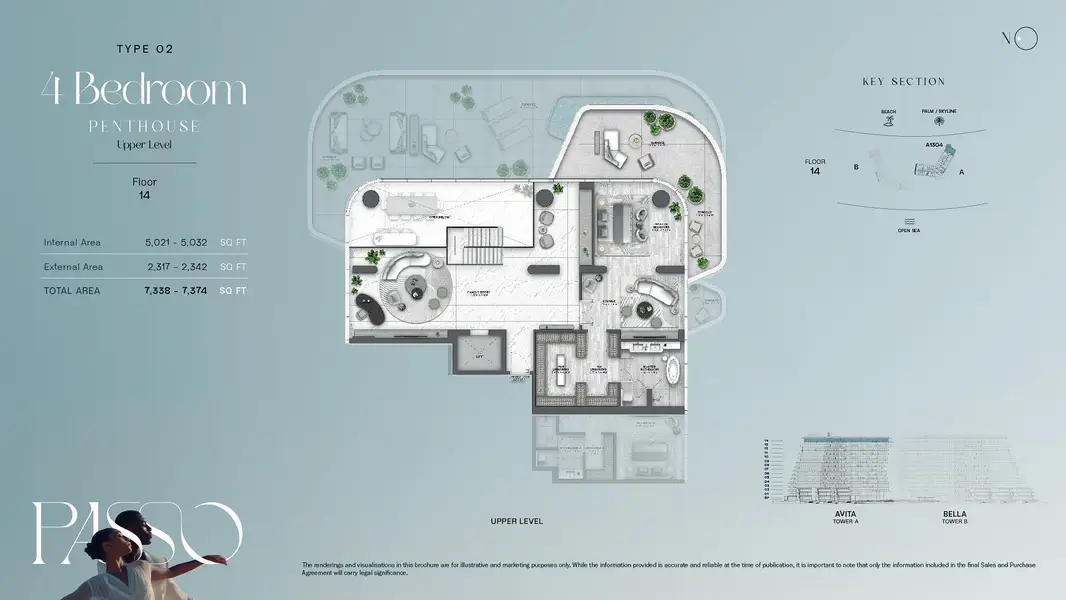 4 BR floor plan