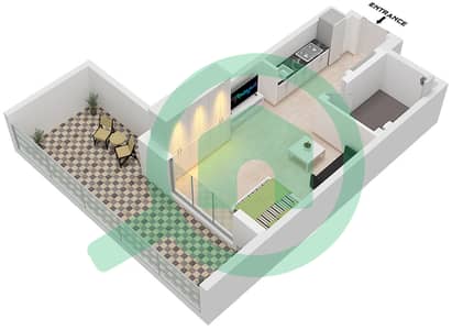 One by Nine - Апартамент Студия планировка Тип/мера B / UNIT 1 FLOOR 2-5