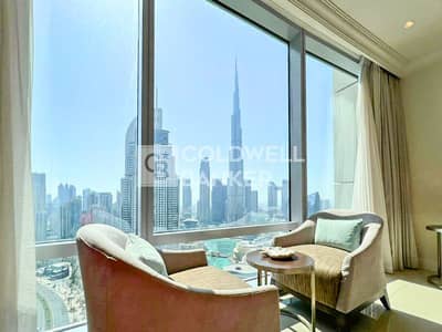 2 Bedroom Apartment for Rent in Downtown Dubai, Dubai - Fully Furnished | Burj Khalifa View | High Floor