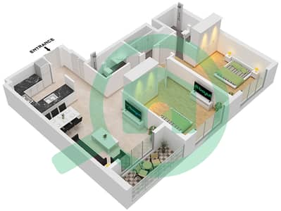 One by Nine - Апартамент 2 Cпальни планировка Тип/мера ST 3 / UNIT 6 FLOOR 5 One by Nine - Апартамент 2 Cпальни планировка Тип/мера ST 3 / UNIT 6 FLOOR 5