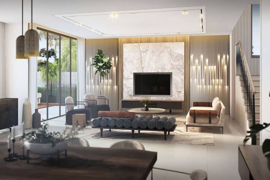 位于大马士革湖住宅，米克诺斯别墅 4 卧室的联排别墅 2630000 AED - 12502881