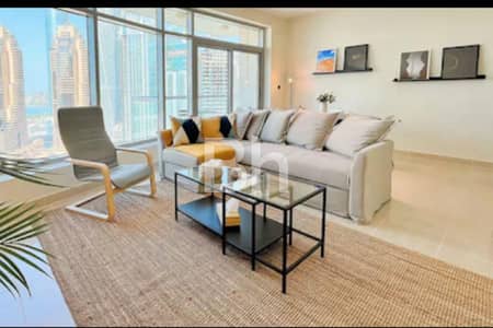 2 Bedroom Flat for Rent in Dubai Marina, Dubai - High Floor | Open View | Furnished