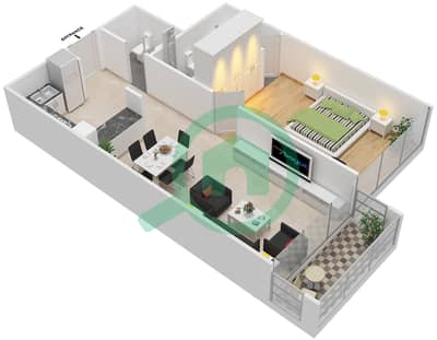 La Residence - 1 Bedroom Apartment Unit 101-301 Floor plan La Residence - 1 Bedroom Apartment Unit 101-301 Floor plan