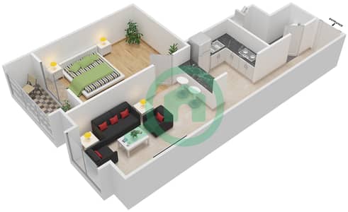 La Residence - 1 Bedroom Apartment Unit 113-313 Floor plan La Residence - 1 Bedroom Apartment Unit 113-313 Floor plan