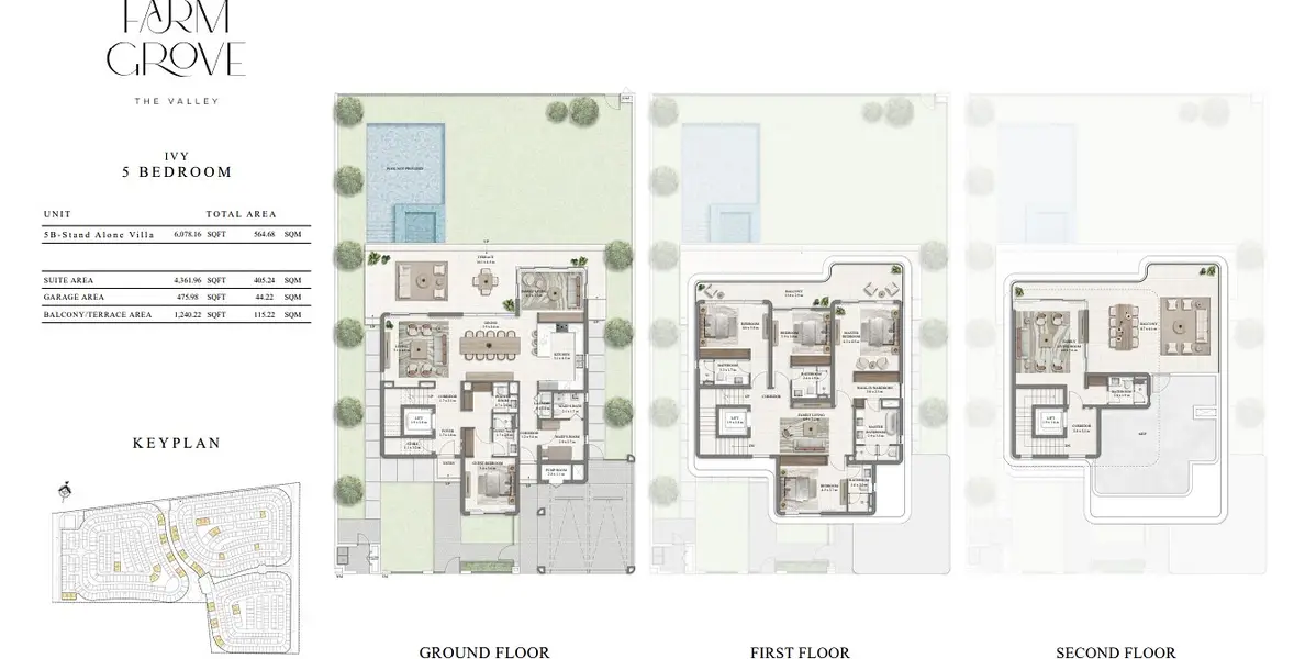 5 BR floor plan