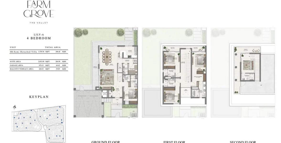 4 BR floor plan