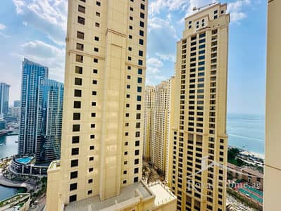 2 Bedroom Apartment for Rent in Jumeirah Beach Residence (JBR), Dubai - Vacant Soon | Marina View | Unfurnished