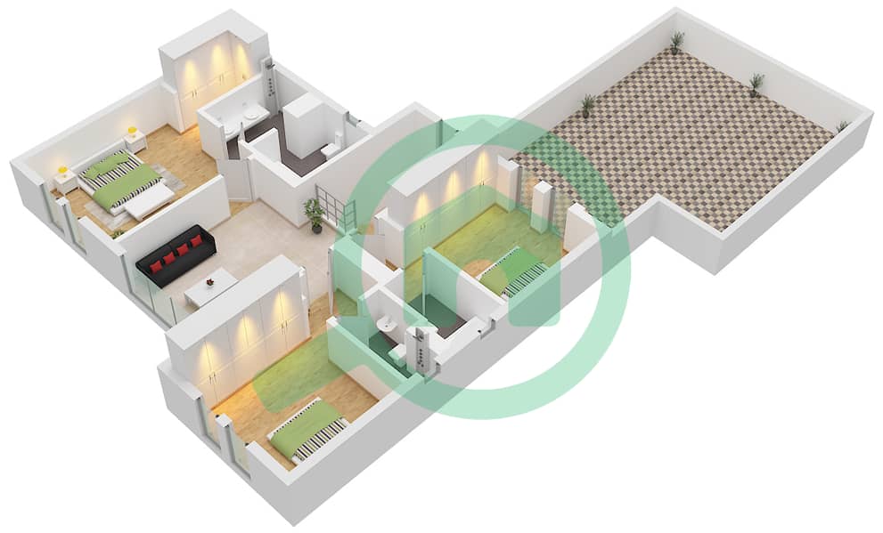 Type Legacy Package 5A Floor First District 8 - 4 Bedroom Townhouse Type LEGACY PACKAGE 5A Floor plan Type Legacy Package 5A Floor First interactive3D