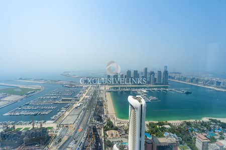 2 Bedroom Flat for Rent in Dubai Marina, Dubai - High Floor | Full Sea view | Available by August