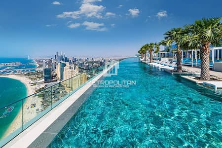 朱美拉海滩住宅（JBR）， 迪拜 1 卧室单位待租 - 位于朱美拉海滩住宅（JBR），朱美拉谦恭度假酒店和水疗中心，朱美拉门户2号大厦 1 卧室的公寓 190000 AED - 11941363