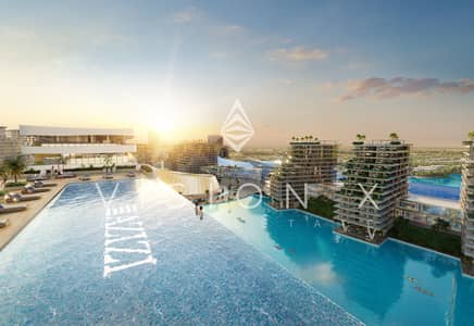 迪拜南部街区， 迪拜 1 卧室单位待售 - Dubai South_Azizi Venice_A 003_Infinity Pool View_01. jpg