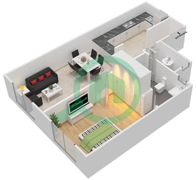 La Residence - 1 Bedroom Apartment Unit 6 Floor plan La Residence - 1 Bedroom Apartment Unit 6 Floor plan