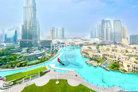 2 Bedroom Flat for Rent in Downtown Dubai, Dubai - Study Space | Burj + Fountain View | Upgraded