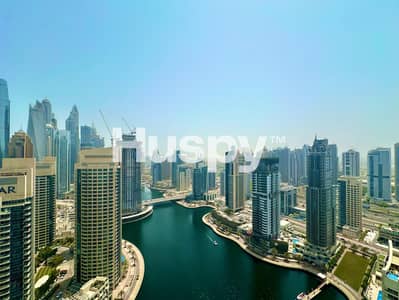 3 Bedroom Apartment for Rent in Dubai Marina, Dubai - Panoramic Marina View | High Floor | Chiller Free