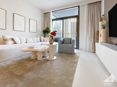 3 Bedroom Apartment for Rent in Downtown Dubai, Dubai - Crown Tower - 1507-Living - 7. jpg