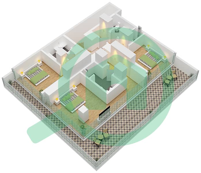Eden House The Canal - 4 Bedroom Apartment Unit 12 FLOOR GROUND,FIRST Floor plan Unit 12 Floor First interactive3D