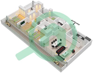 Eden House The Canal - 3 Bedroom Apartment Unit 3 FLOOR 2 Floor plan