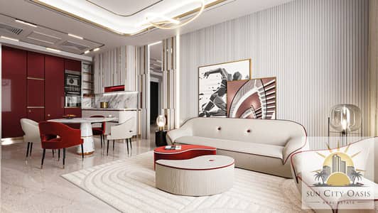 1 Bedroom Flat for Sale in Dubai Sports City, Dubai - Living. jpg