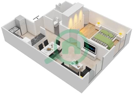 La Residence - 1 Bedroom Apartment Unit 9 Floor plan La Residence - 1 Bedroom Apartment Unit 9 Floor plan