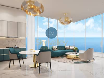 迪拜海港城， 迪拜 1 卧室公寓待售 - Living_room. jpg