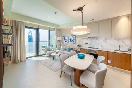 1 Bedroom Flat for Rent in Downtown Dubai, Dubai - High Floor | Sea and City View | Vacant