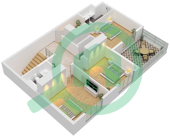 Type 4Th-2 Unit 3, Upper Floor 2