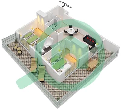 Weybridge Gardens 2 - 2 卧室公寓类型／单位2 / UNIT 12戶型图