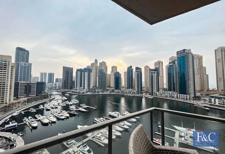 2 Bedroom Apartment for Rent in Dubai Marina, Dubai - Fully Furnished | Full Marina View | 1 cheque