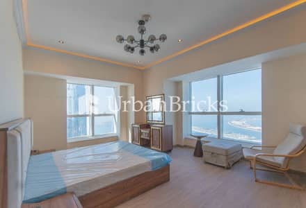 4 Bedroom Apartment for Rent in Dubai Marina, Dubai - Palm View l Upgraded l High Floor
