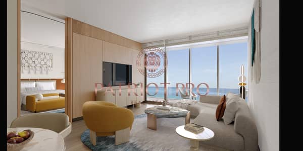 阿尔马扬岛， 拉斯海玛 1 卧室公寓待售 - 1-Bedroom-Living-min. jpg
