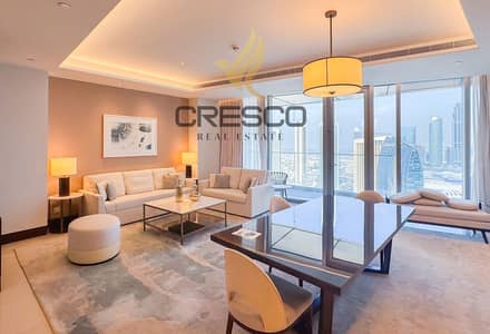 2 Bedroom Flat for Rent in Downtown Dubai, Dubai - High Floor | Full Burj View | Bills Included