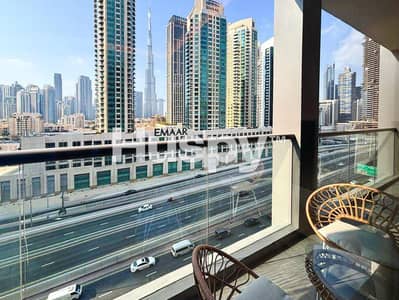 1 Bedroom Apartment for Rent in Business Bay, Dubai - Vacant | Burj Khalifa View | High Floor