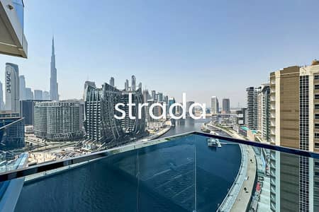 2 Bedroom Apartment for Rent in Business Bay, Dubai - Burj view | Canal view | Large layout