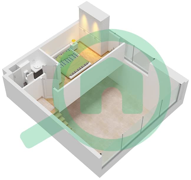 The Orchard Place Tower A - Пентхаус 1 Спальня планировка Тип 1 FLOOR 1 Type 1 Floor 1 Upper interactive3D