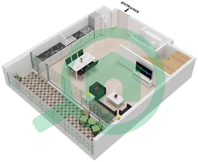 The Orchard Place Tower A - Пентхаус 1 Спальня планировка Тип 2 FLOOR 22