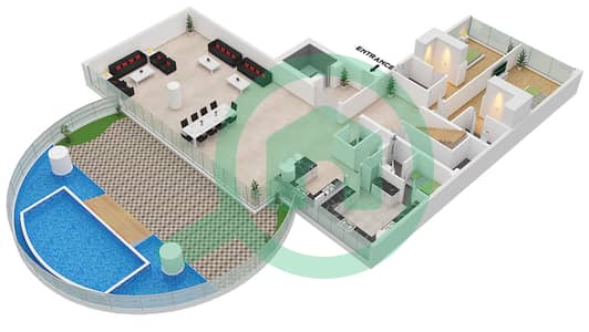 المخططات الطابقية لتصميم النموذج 3 شقة 5 غرف نوم - كافالي كوتور