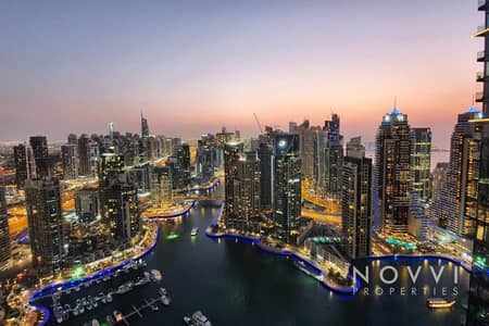 1 Bedroom Flat for Rent in Dubai Marina, Dubai - High Floor | Breathtaking Harbor View | Vacant Now