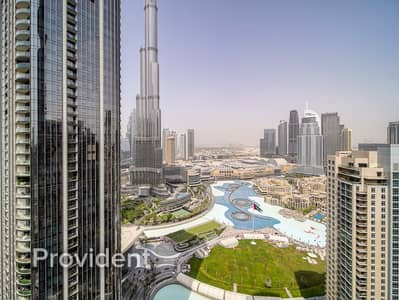 3 Bedroom Flat for Rent in Downtown Dubai, Dubai - High Floor | Fully Furnished | Burj View