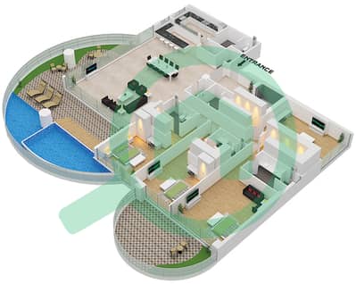 المخططات الطابقية لتصميم النموذج 1B شقة 4 غرف نوم - كافالي كوتور