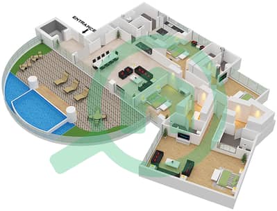 المخططات الطابقية لتصميم النموذج 2A شقة 4 غرف نوم - كافالي كوتور