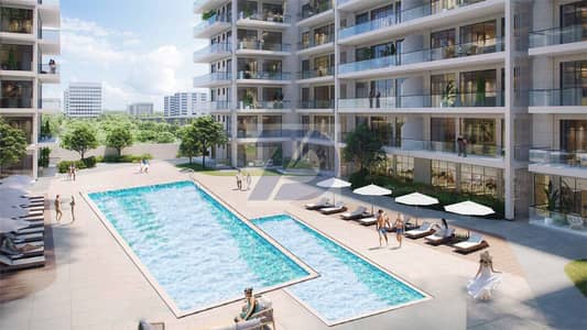 شقة 3 غرف نوم للبيع في الفرجان، دبي - garden brchr2-13- pool View. png
