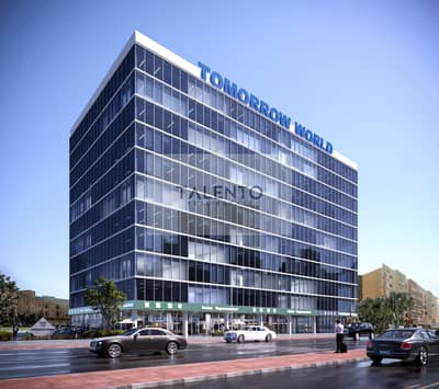 Office for Sale in International City, Dubai - Street view of the commercial tower. jpg