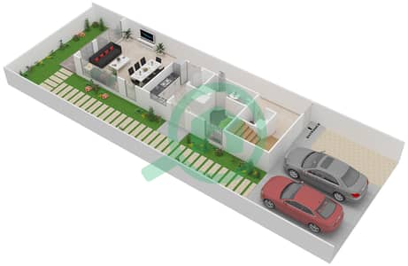 المخططات الطابقية لتصميم النموذج A شقة 3 غرف نوم - امازونيا
