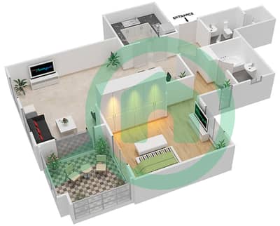 Kamoon 1 - 1 Bedroom Apartment Unit 3A / FLOOR 1 Floor plan